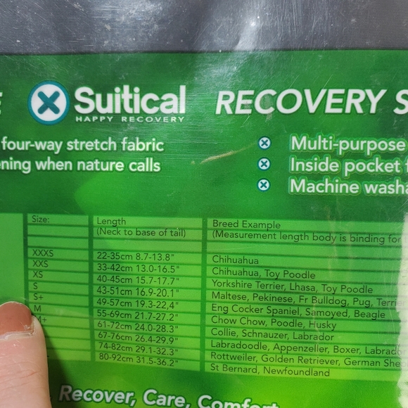 Suitical Happy Recovery Dog Recovery Suit, Sz M - Picture 3 of 3